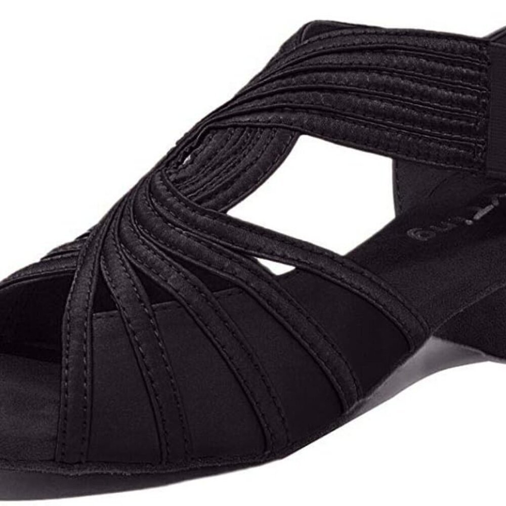 Women Ballroom Dance Shoes Satin Low Heel 1.5in Salsa Practice Wedding